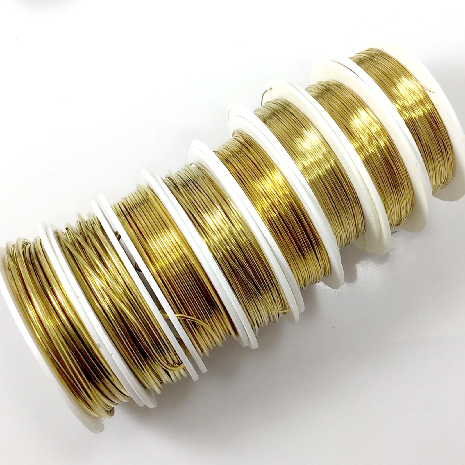 Zebra Wire Gold Color Brass Round Wire 12 14 16 18 20 22 24 26 28 gauge Jewelry