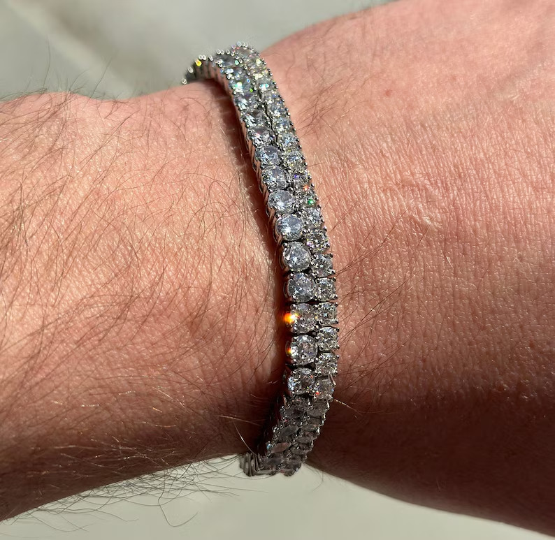Moissanite tennis chains Bracelets VVS 5MM