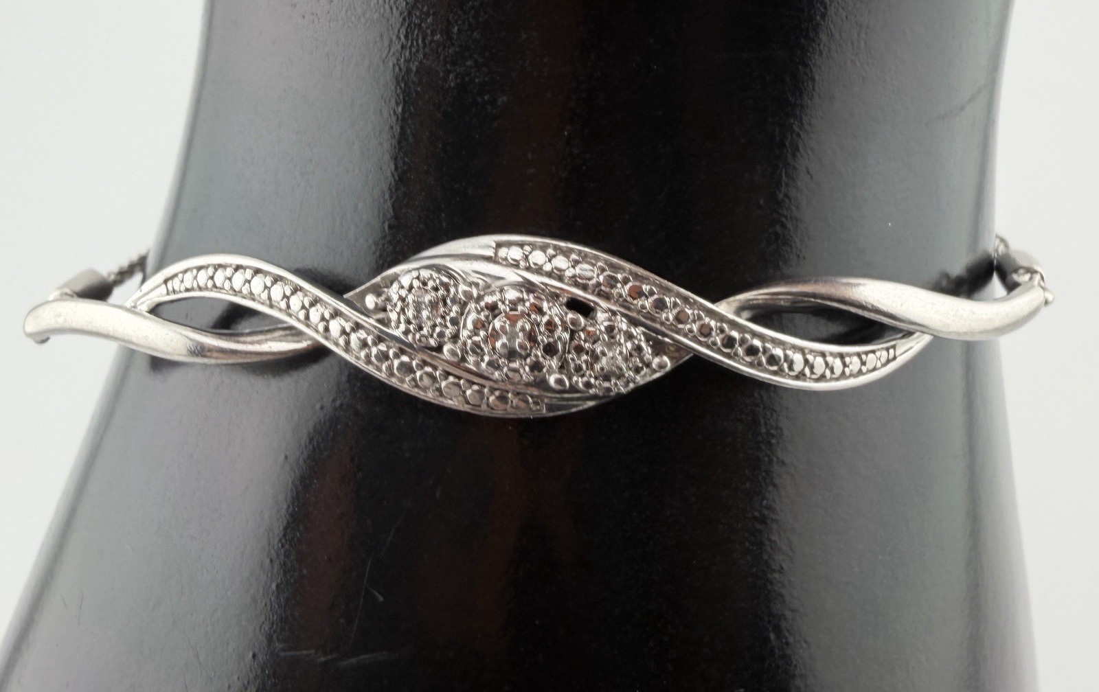925 Sterling Silver Adjustable Bolo Bracelet Infinity Wave Openwork 5.85g 6”- 8+