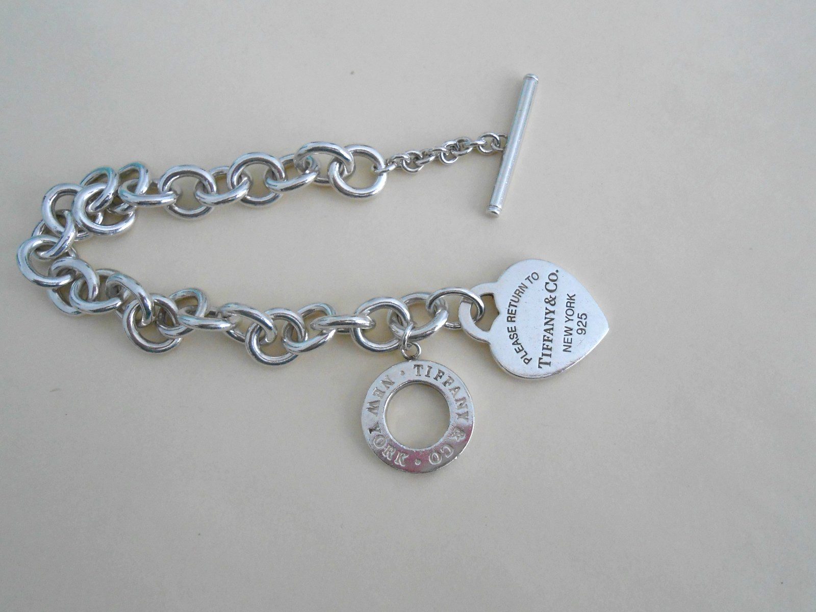 Tiffany Co Return To Tiffany Heart Tag Toggle Bracelet, Tiffany Bracelet 8.25″