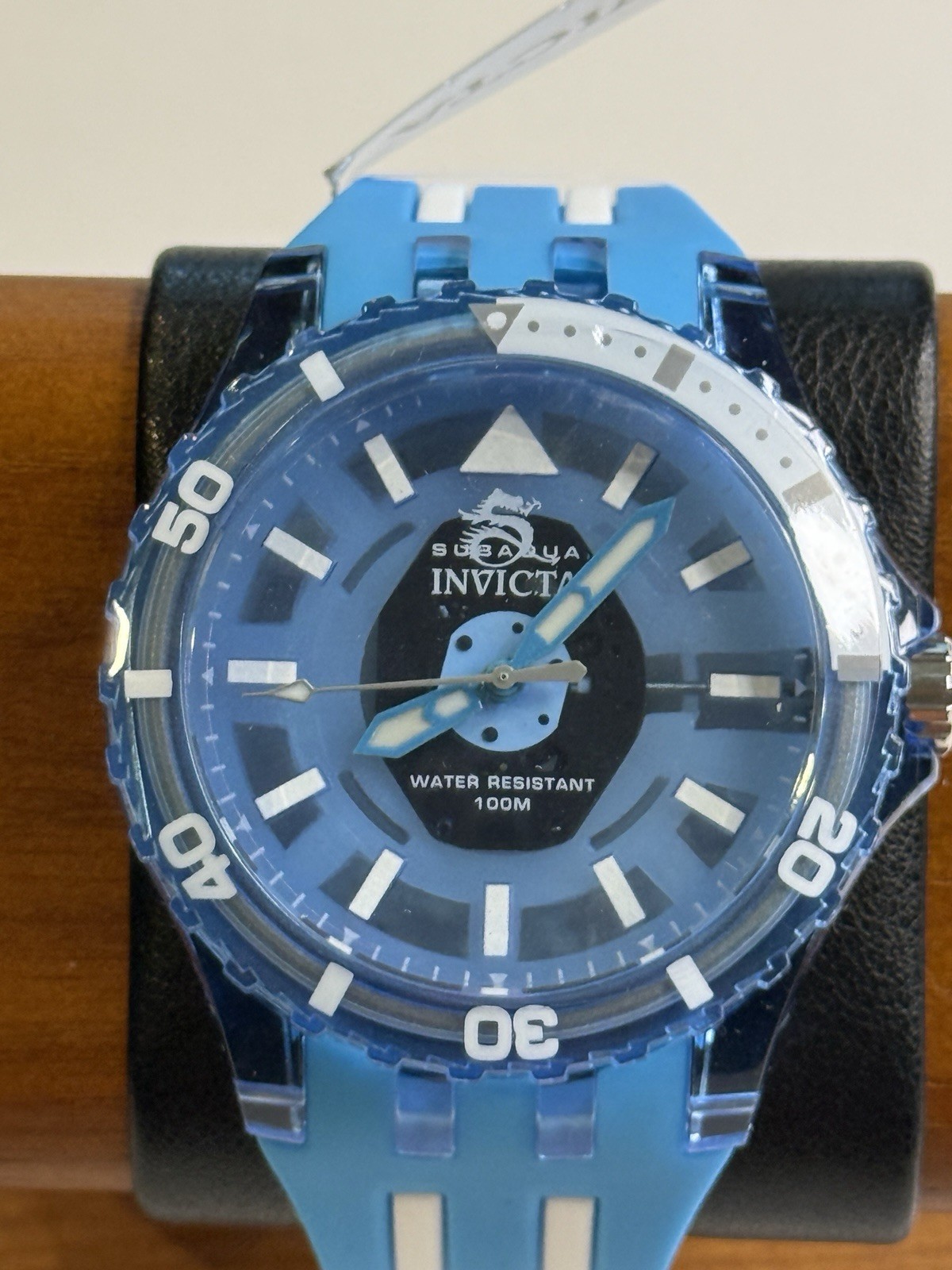 Invicta Subaqua Men’s 44mm Watch Transparent Blue White Silicone Sport NEW 69449