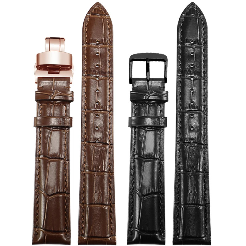 Genuine Cowhide Leather Watch Band Universal Strap 12-23mm Replacement