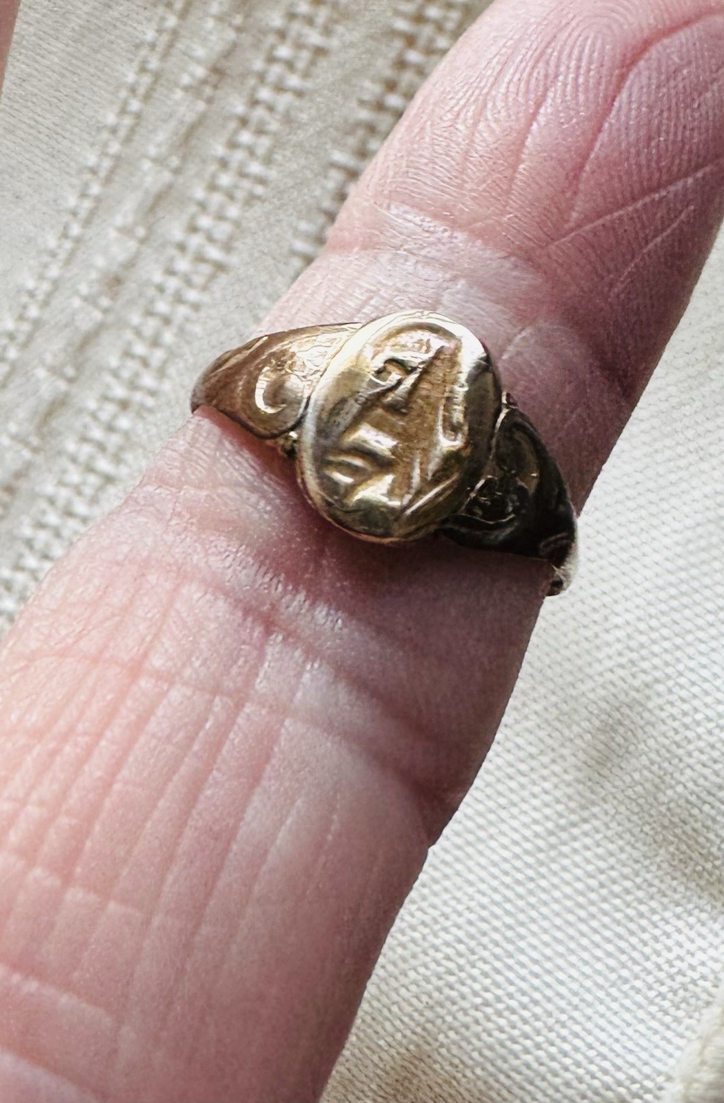 2 Antique Victorian Era Gold Signet Art Deco Children’s Rings