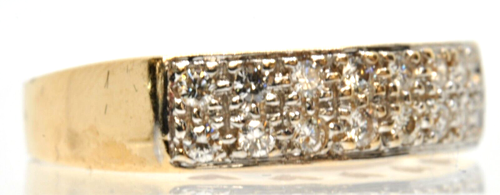 Ladies 14K Yellow Gold 1/3 CT Diamond Cluster Right Hand Estate Ring