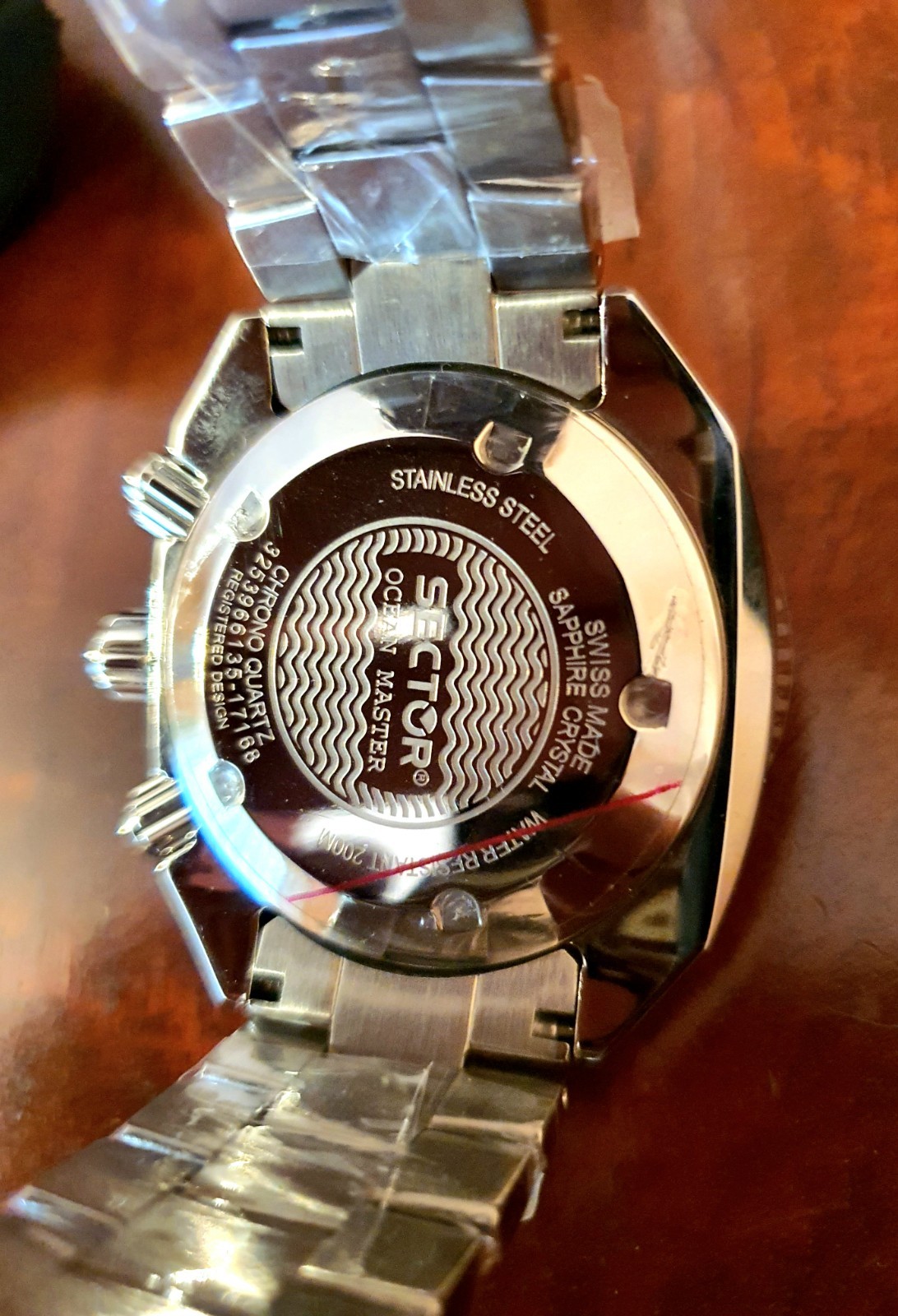 NEW Sector Ocean Master Chrono 44mm Blue Sapphire 200 M Eta Swiss Made Watch