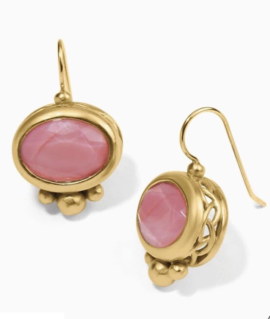 Brighton Pink Moon French Wire Pink Gold Earrings Style JA9327 NWT $98