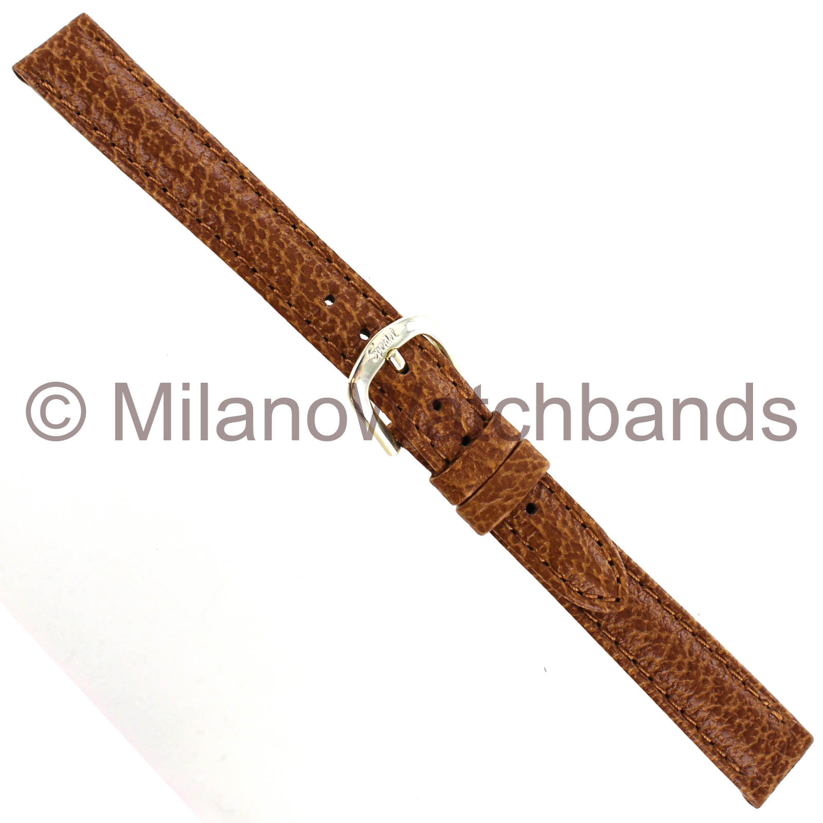 12mm Speidel English Pigskin Padded Stitched Honey Brown Tan Watch Band
