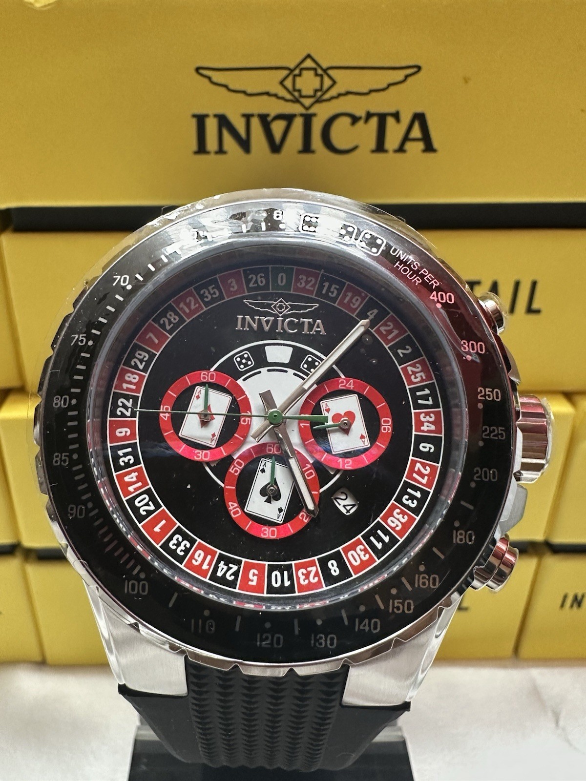 Invicta Aviator Monte Carlo 49850 Men’s 50mm Black Chronograph Quartz Watch NWT