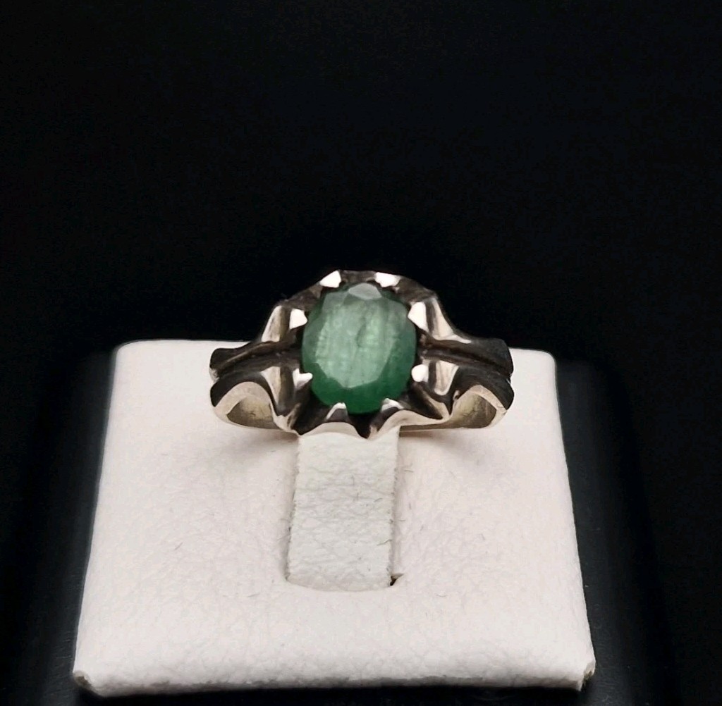 Emerald Emerald Silver Ring Handmade 925 Silver Silver Ring Handcrafted