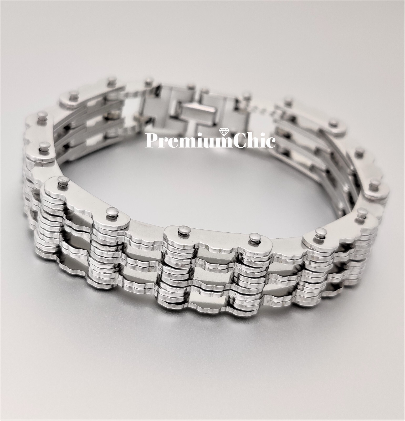 16MM SOLID Stainless Steel Motorcycle Bike Chain Design Bracelet Men’s Jewelry