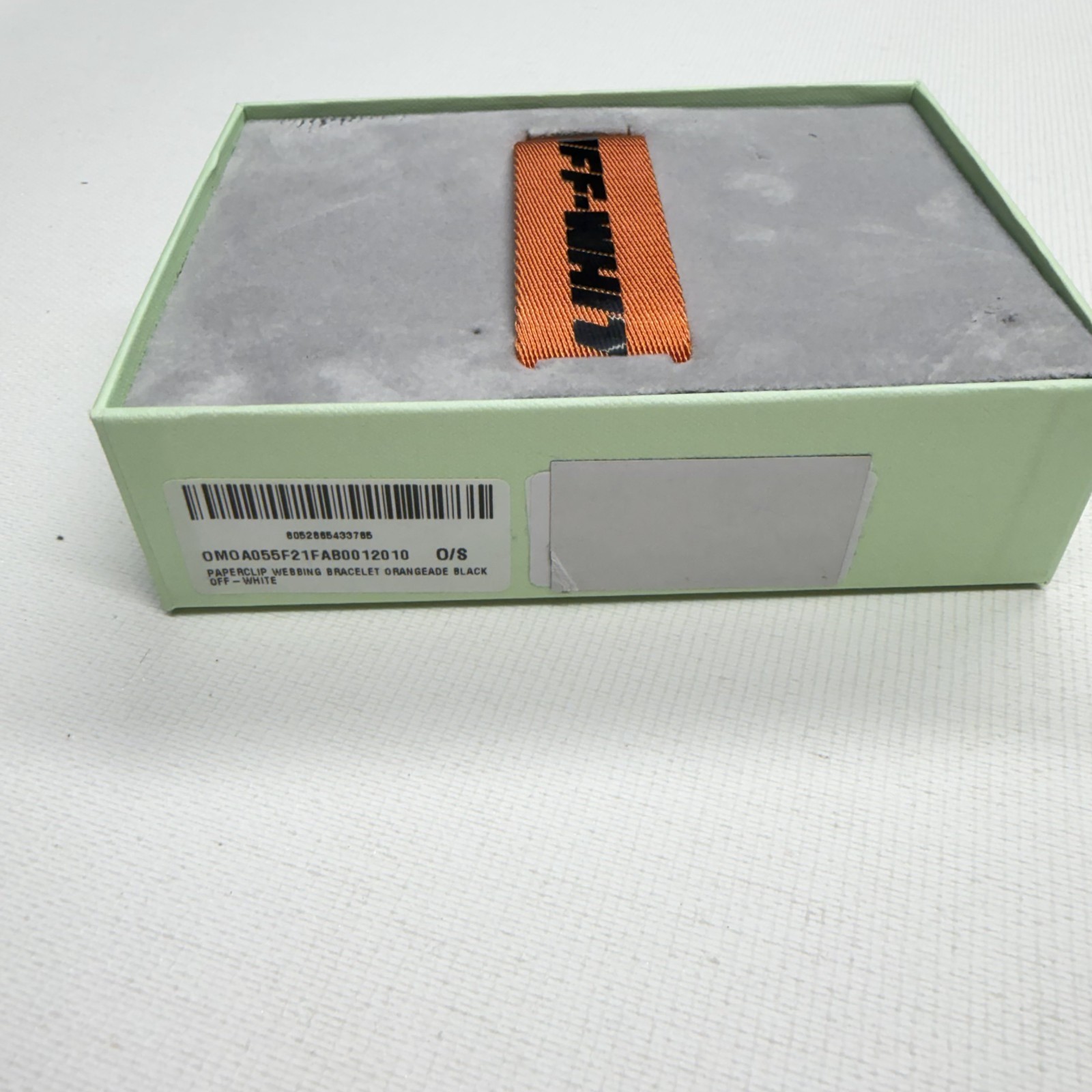 New Off-White Paperclip Webbing Bracelet Mens Orange Black Logo Virgil Strap