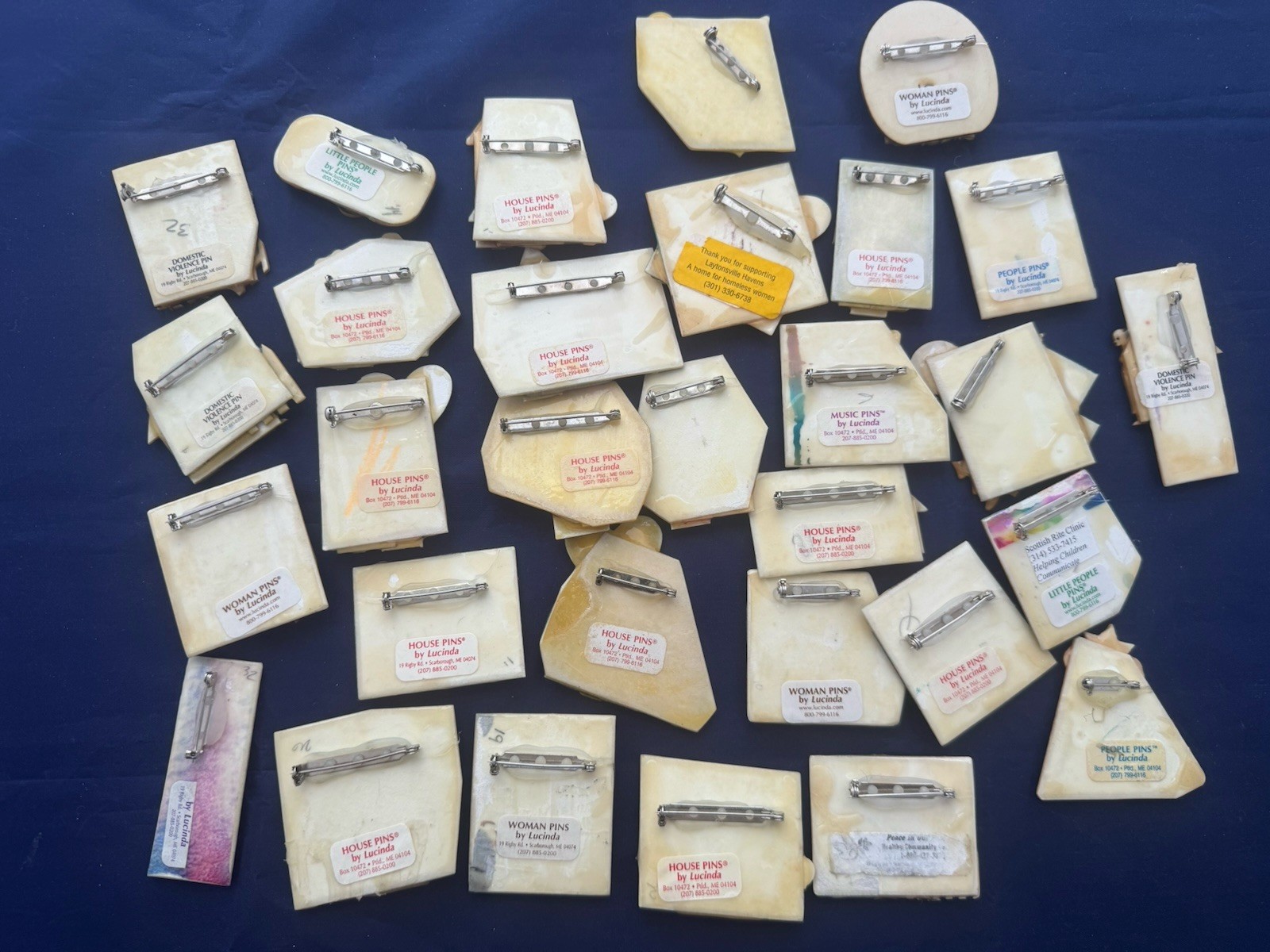 Vintage Jewelry Lot Lucinda Pin House Pin Woman Little People Etc 30 Pc Fun!