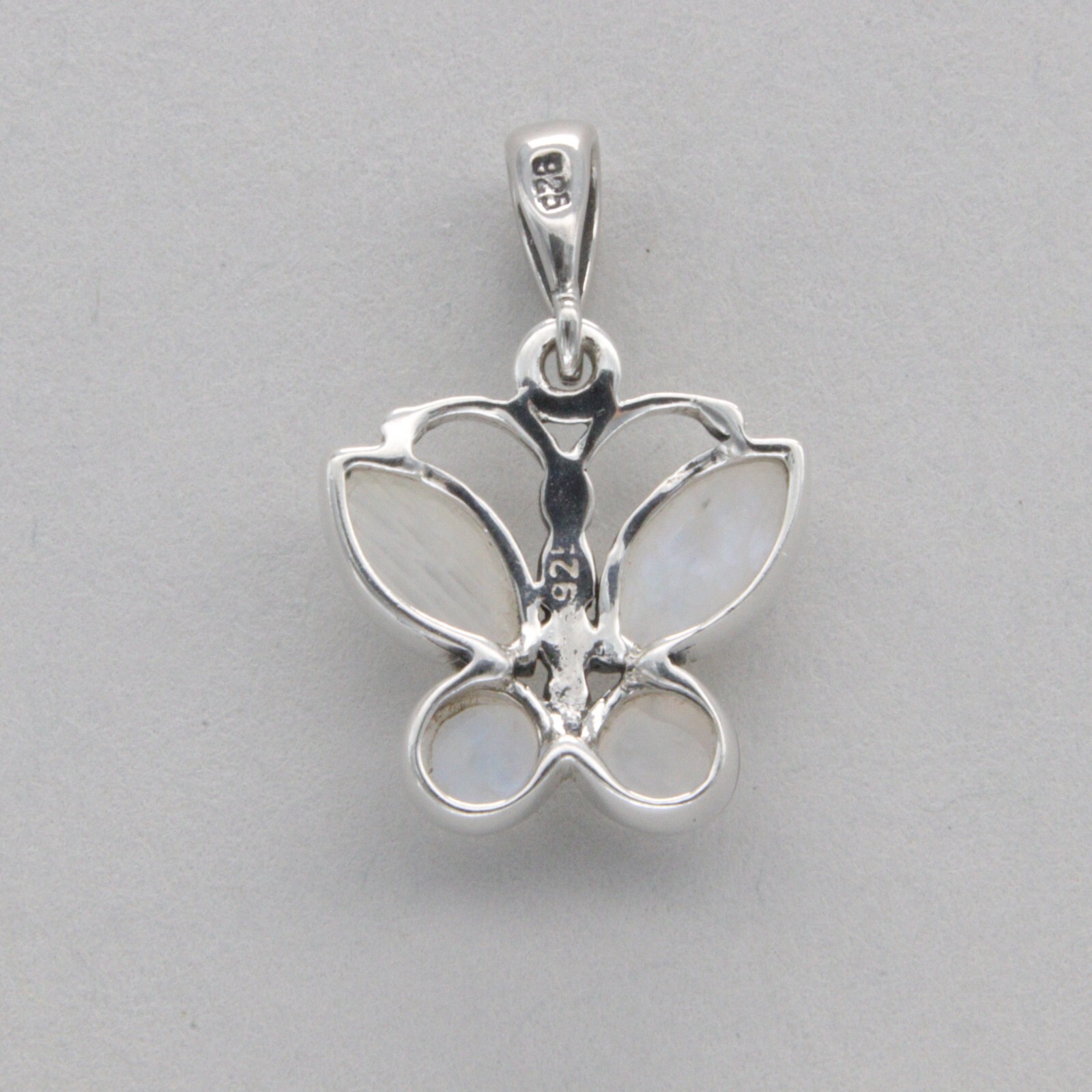 Rainbow MOONSTONE Butterfly Pendant Genuine Natural 925 STERLING SILVER #9e