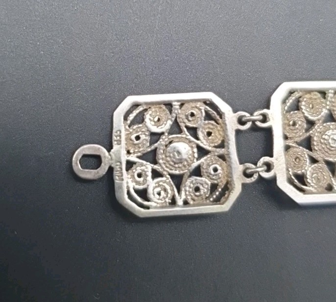 835 Silver Antique Costume Jewellery – Rico Hallmarked, Art Deco, Filigree Vintage