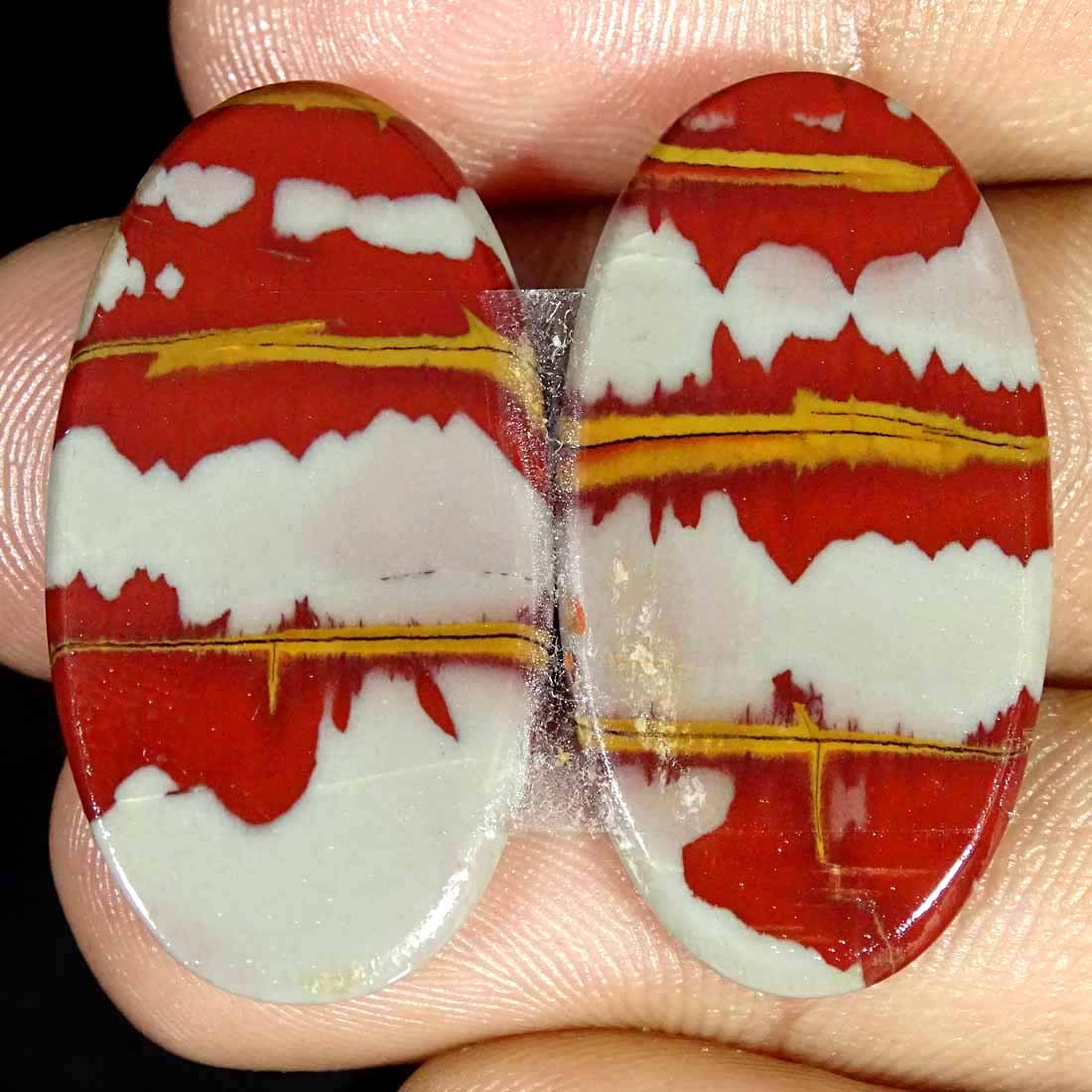 29.00Cts Natural Noreena Jasper Cabochon Loose Gemstone Pair Oval
