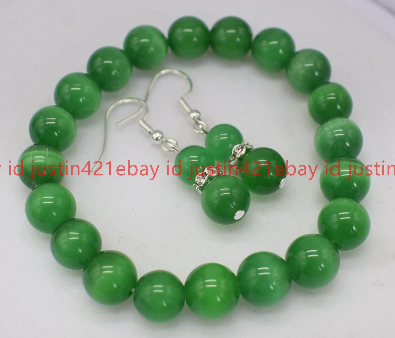 8/10/12/14mm Natural Multicolor Gems Round Beads Stretch Bracelet Earrings 7.5″