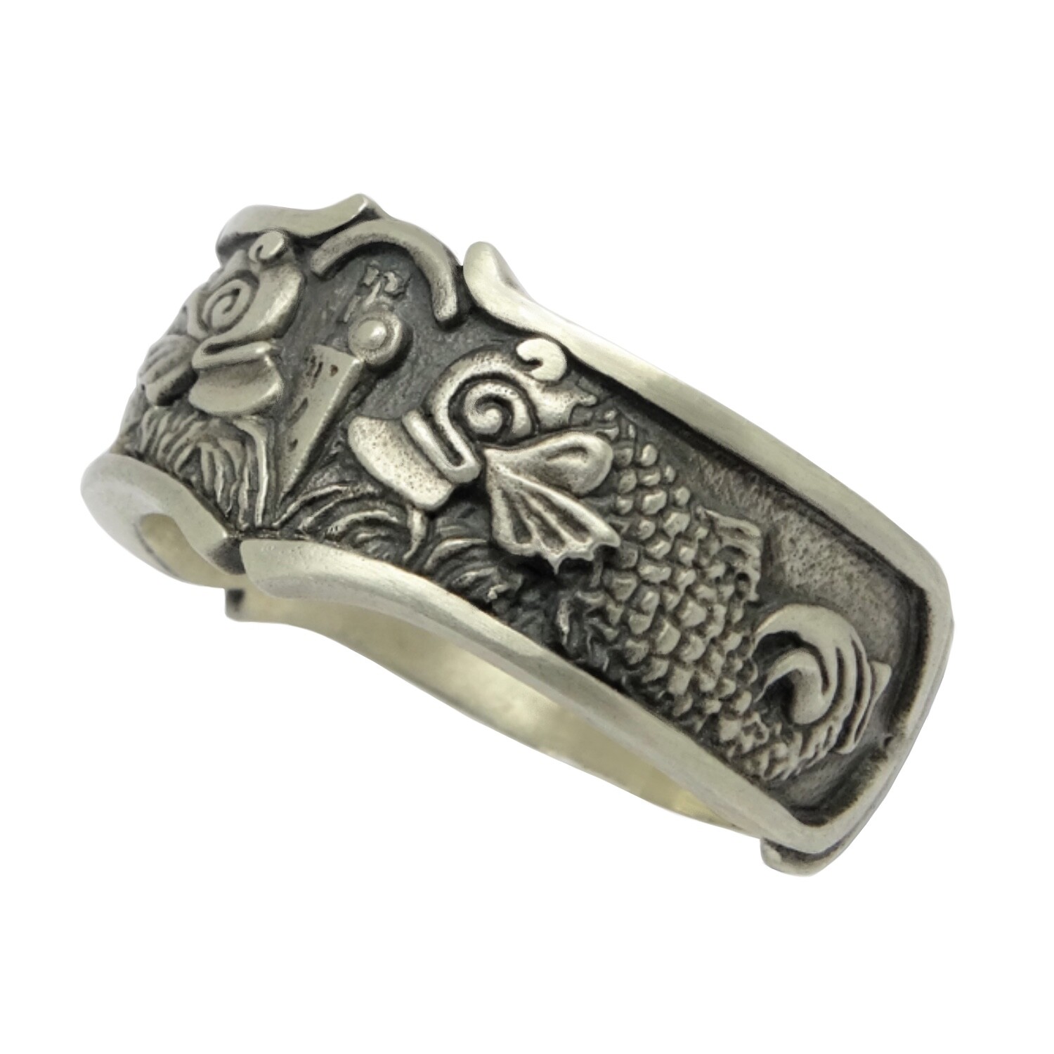 Submarine Warfare Navy Sterling Silver 925 Men’s Band Ring Handcrafted