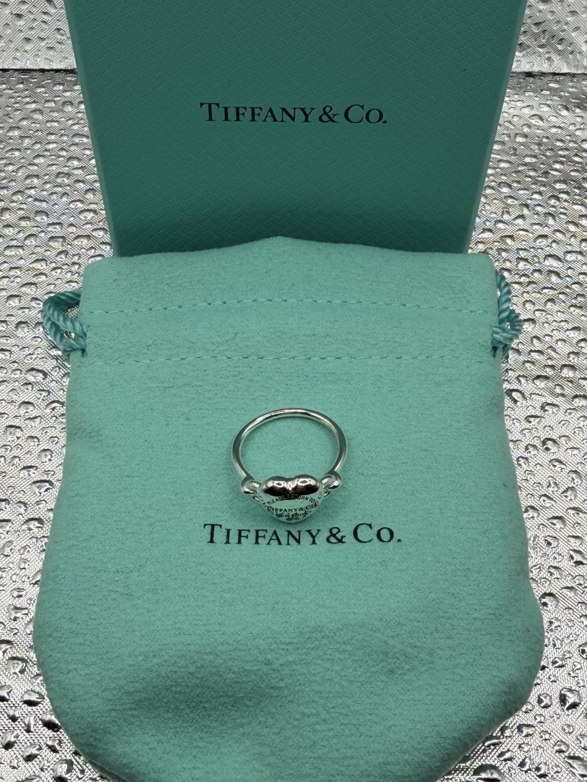 Tiffany & Co. Sterling Silver Return To Tiffany Full Heart Ring size 6