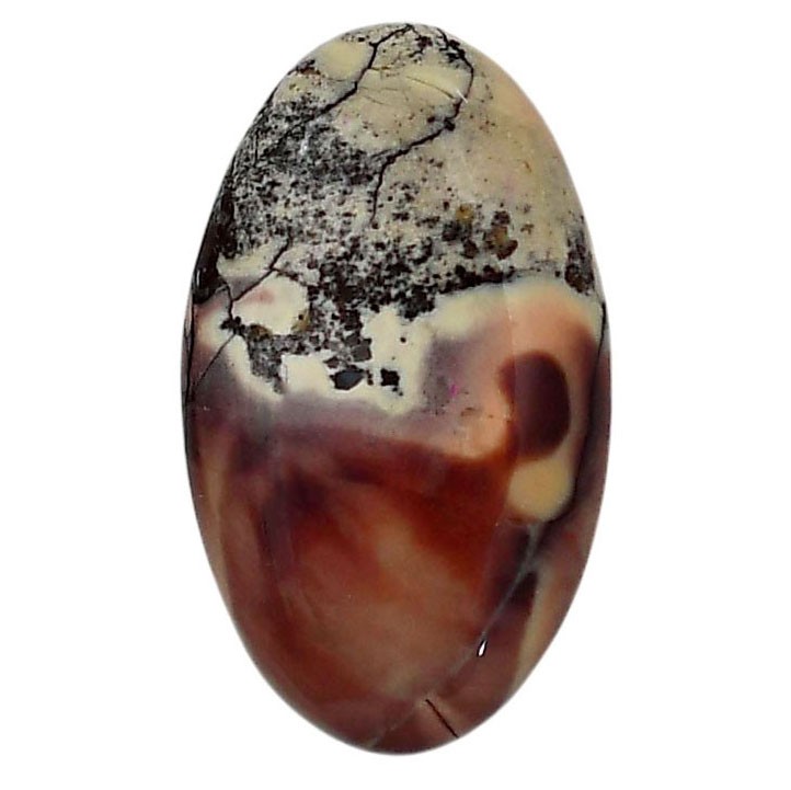 Natural Porcelain Jasper 18.4×31.3×5.4mm Oval Shape Polished Gemstone LS91-05715