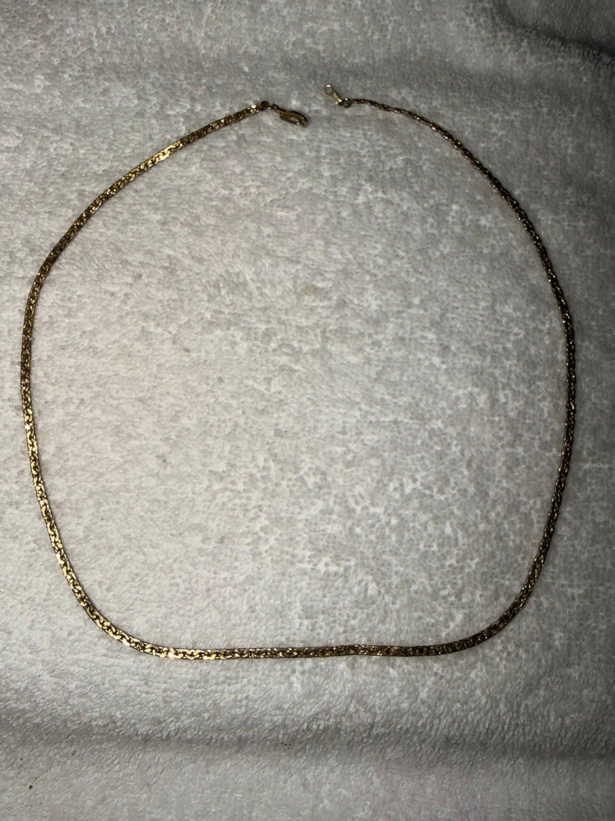 Vintage 20″ 14KGP Gold Plated Snake Chain Necklace