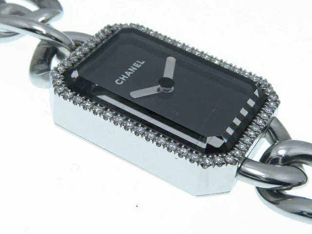 Chanel Première Diamond Bezel H3252 Stainless Steel 15mm Black Dial #DW1525