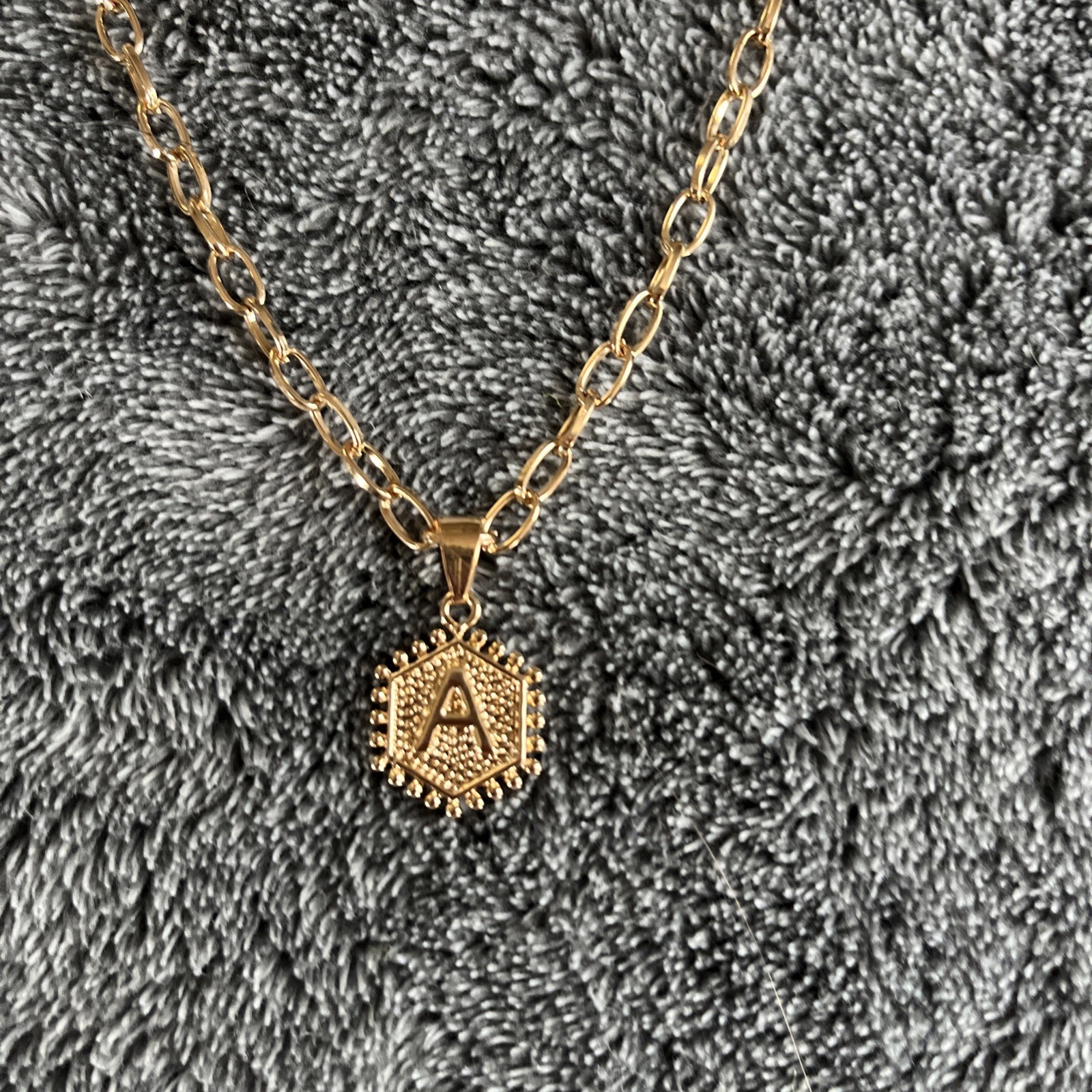 A Initial Gold Stacking Necklace Costume Jewelry Clasp Closure