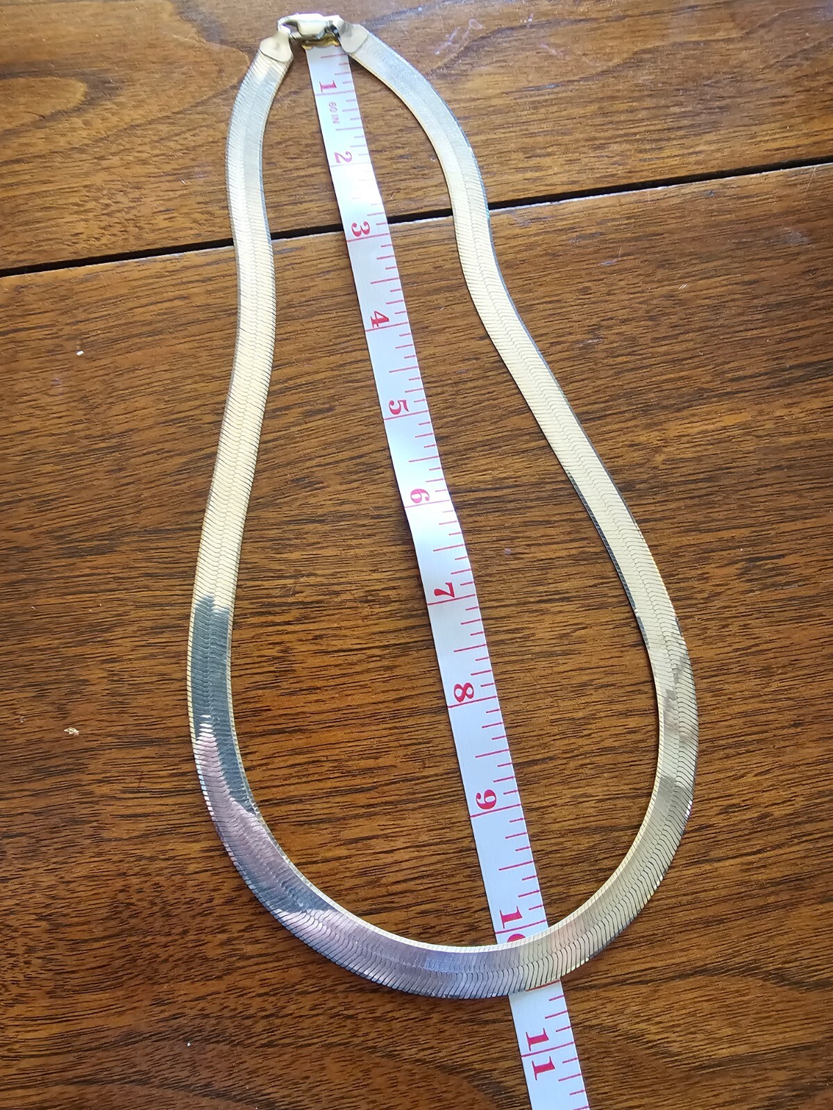 40g (STG) STERLING SILVER 24″ 61 cm CLASP END – HERRINGBONE NECKLACE VINTAGE