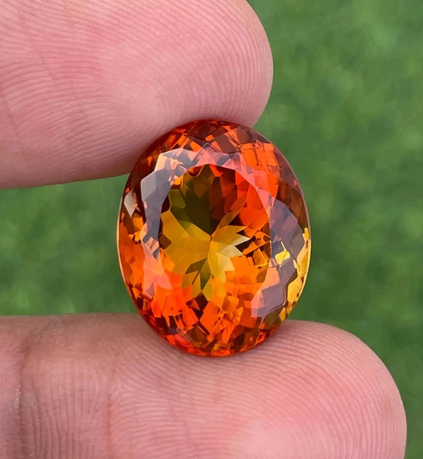 Flawless 10.55 CT Natural Ceylon Orange Sapphire Loose Oval Certified Gemstone