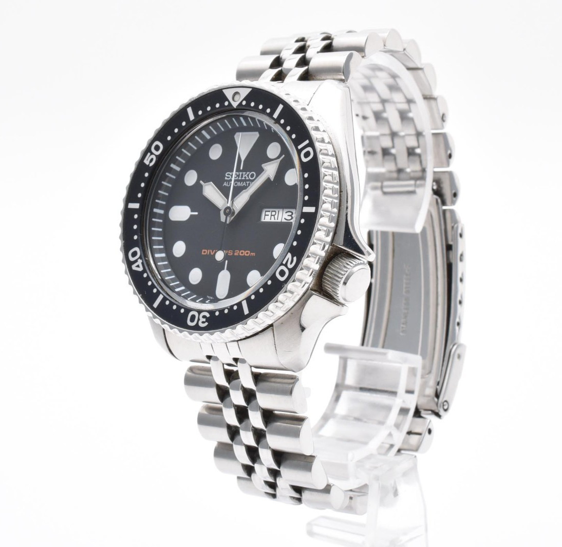 [ EXC+5 ] SEIKO 7S26-0020 SKX007 Diver Black Boy Automatic Men’s Watch JAPAN