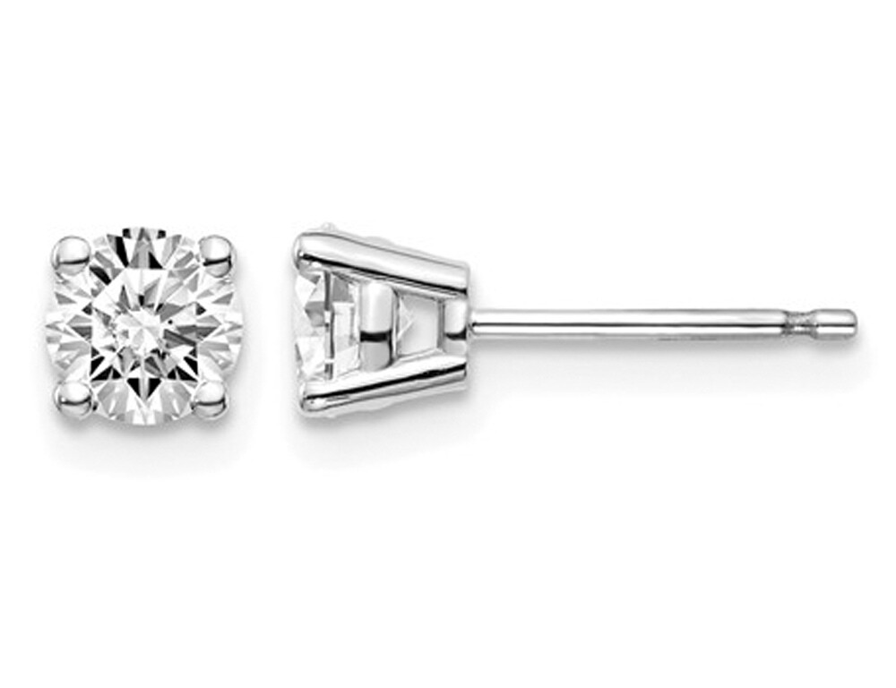 3/4 Carat (ctw VS2-Si1, D-E-F) Lab Grown Diamond Solitaire Earrings 14K Gold