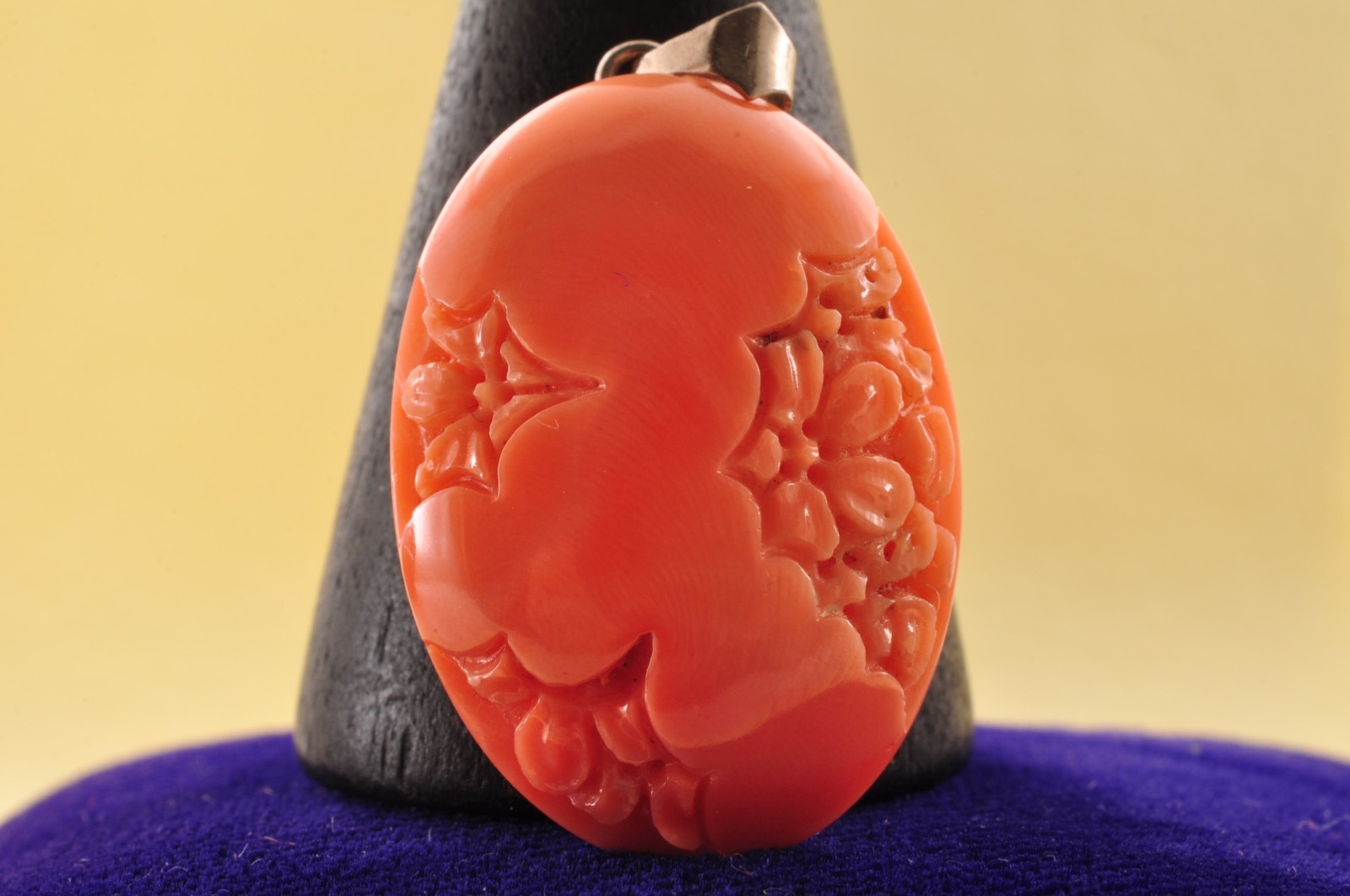 With Certification, MOMO coral pendant top ( 27mm(1.06in) 16.0ct) Flower Pattern