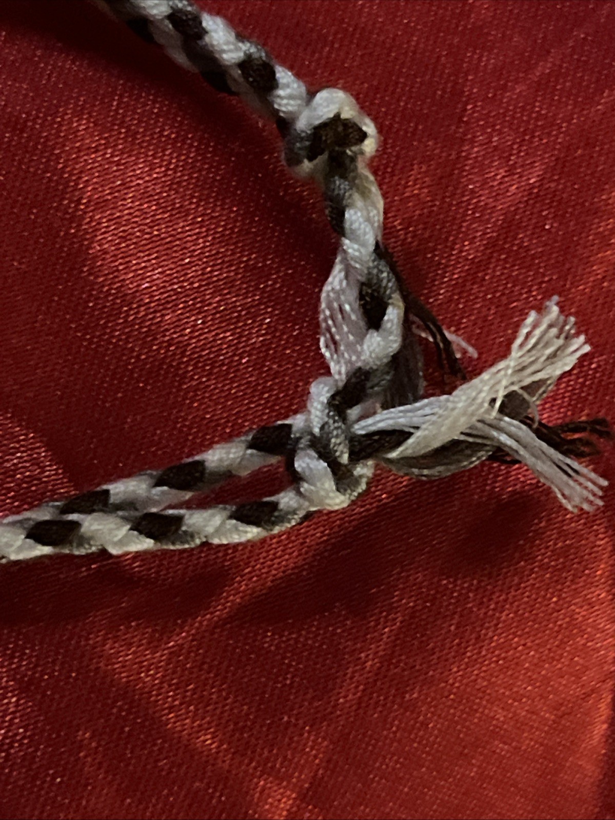 NEW BOHO BRAID THREAD FRIENDSHIP BRACELET ADJUSTABLE KNOT WHITE BROWN GRAY NIP