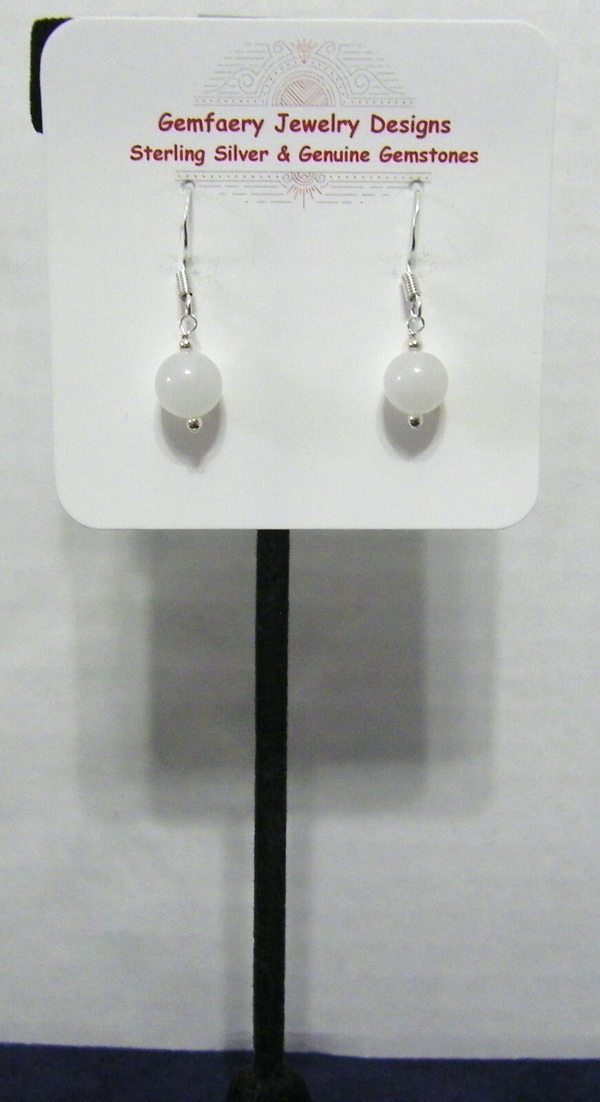 Sterling Silver AAA Natural JADE Gemstone Dangle Earrings #1723…Handmade USA