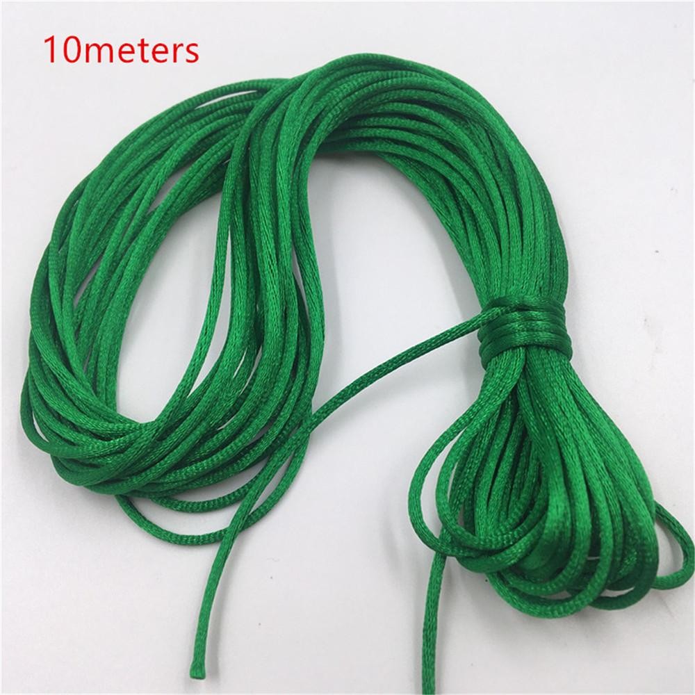 2mm Colorful Rattail Satin Cord Thread Chinese Knot Macrame Bracelet Braided Str