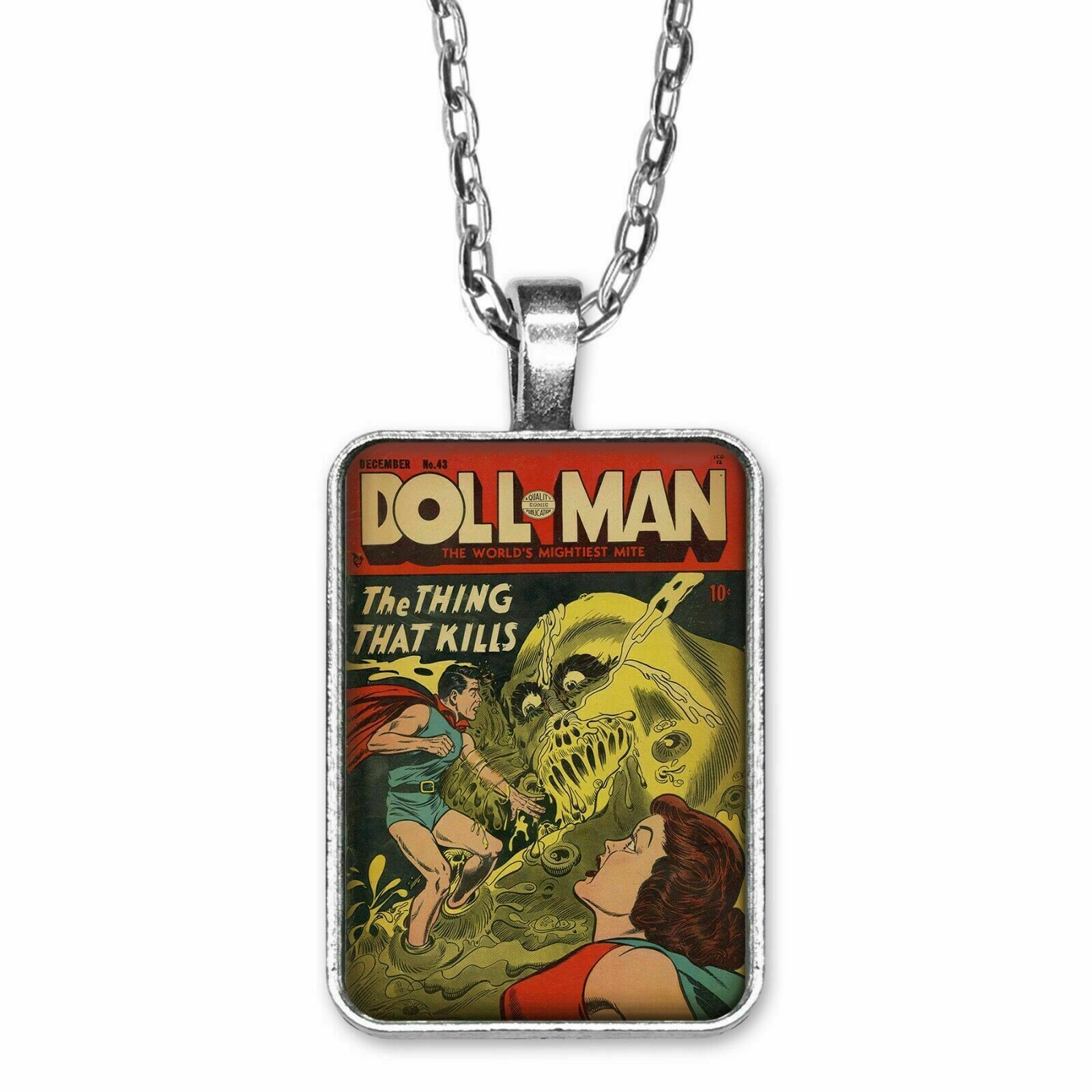 DOLL MAN #43 Cover Key Ring or Necklace CLASSIC GOLDEN AGE COMIC BOOK