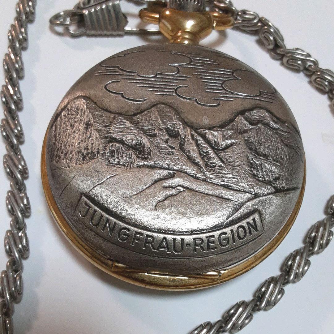 JUNGFRAU-REGION Pocket Watch 4.5cm/1.77″ w/ Chain(35cm/13.77″) Pocket Watch