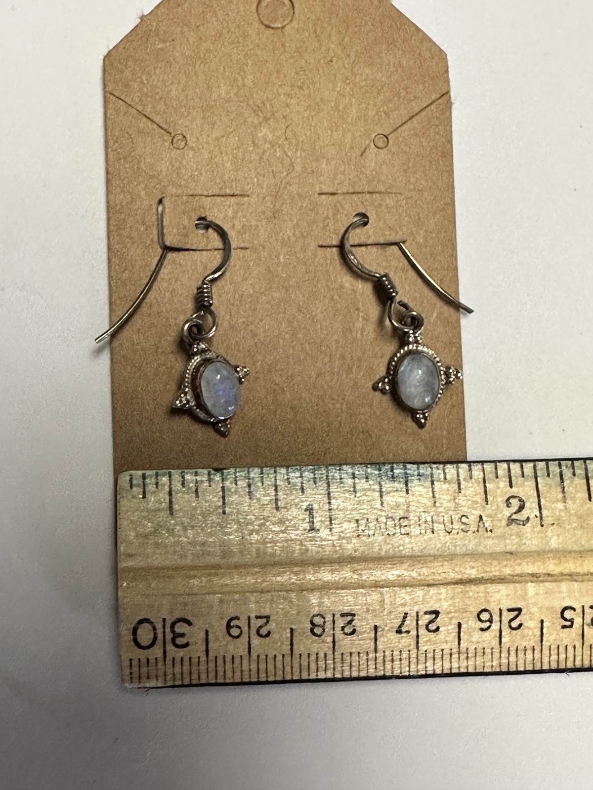 Moonstone Dangle 925 Sterling Silver Earrings