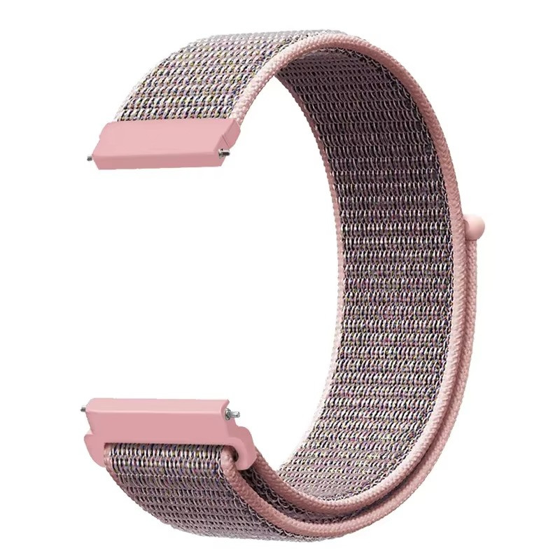 Pink Sand Nylon Watch Band 20mm 22mm Sport Loop Strap Samsung Galaxy GT4 Watch