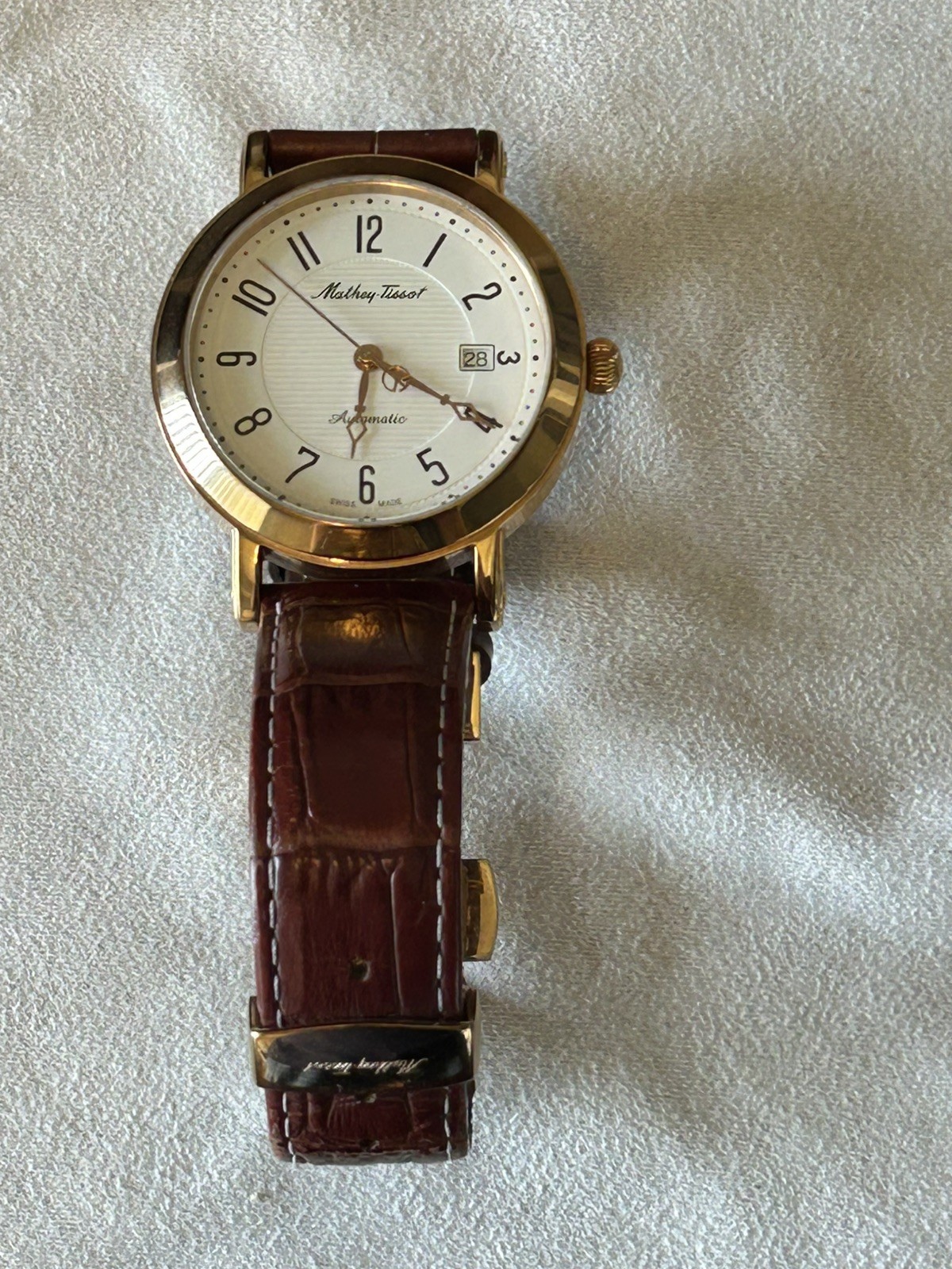 Mathey-Tissot City Auto Watch White Dial 28 jewels