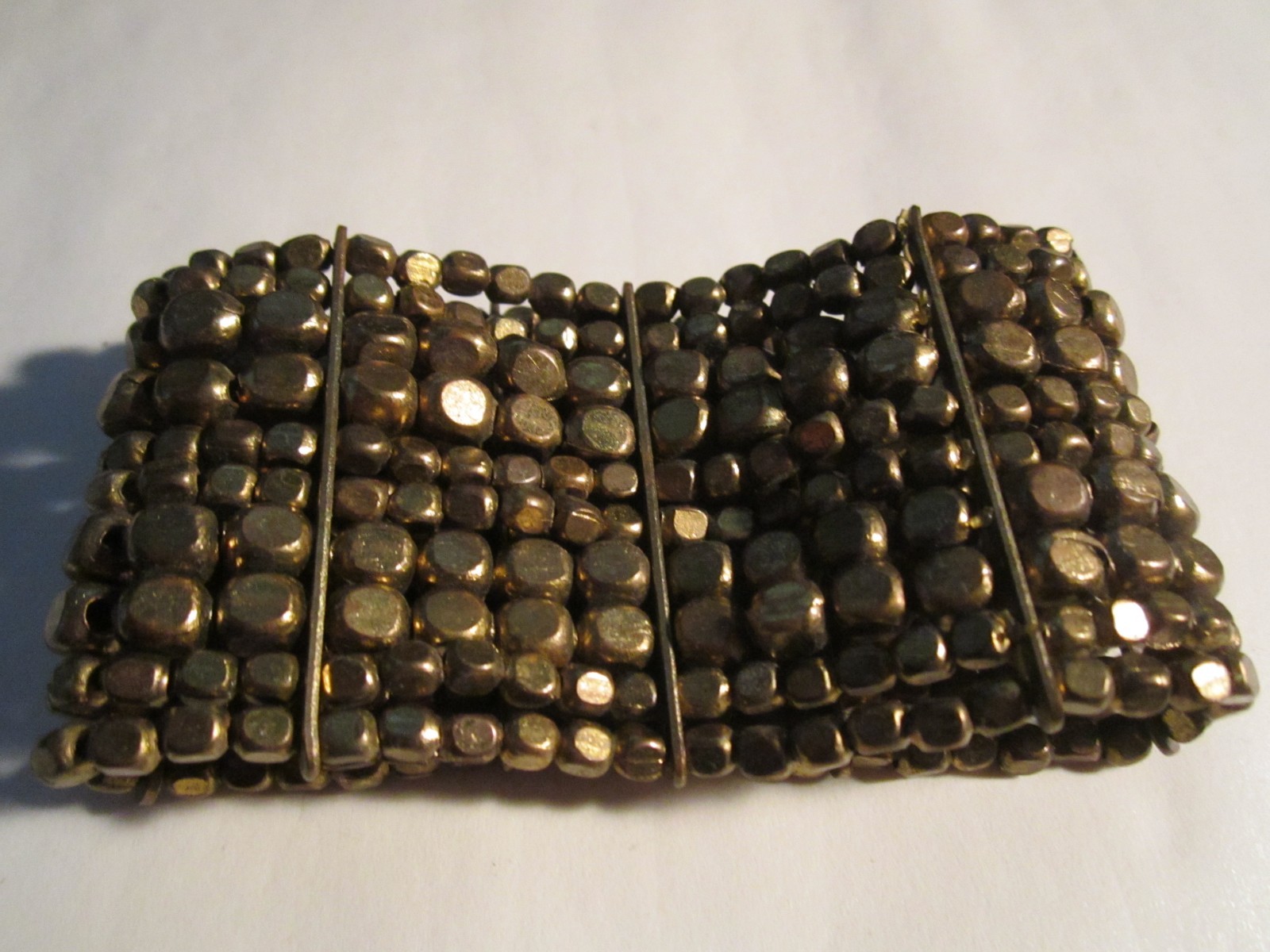 ARTISAN CRAFTED HEAVY METAL BEADED BRACELET 114g – FITS 7″ WRIST – OFC-D5