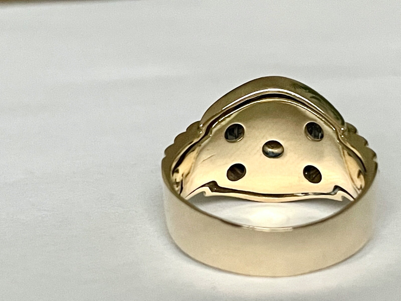 CROWN RING with ZIRCON 585 /14 CARAT GOLD BICOLOR VALUE 1770,-€