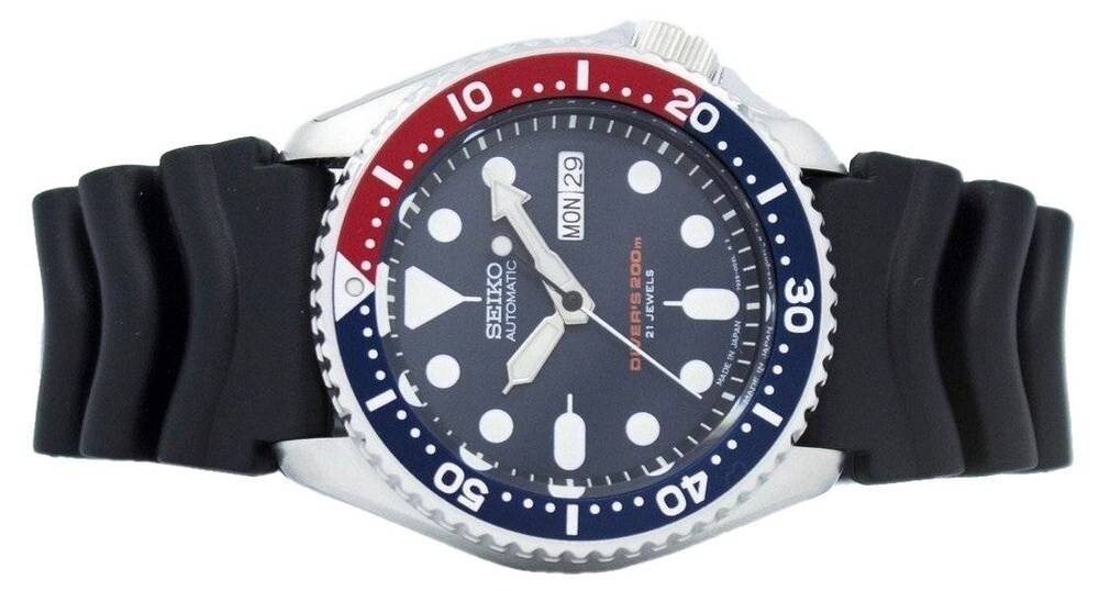 Seiko Sports Automatic Diver’s Blue Dial Rubber SKX009J1 Men’s Watch Case 42mm