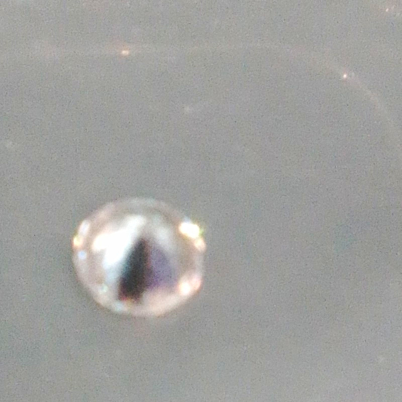 White/Clear Transparent Round Cut Faceted Loose Crystal Gemstone, 1 Piece
