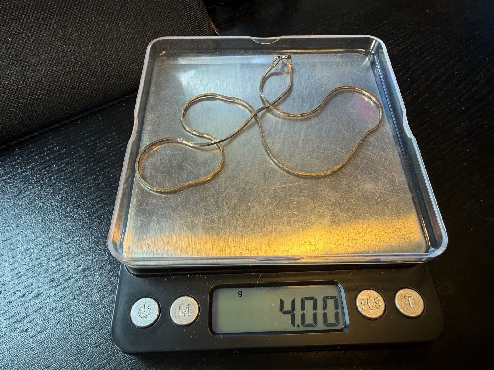 4.00g Vintage Sterling Silver 925 Snake Angled Chain Necklace 15 in M