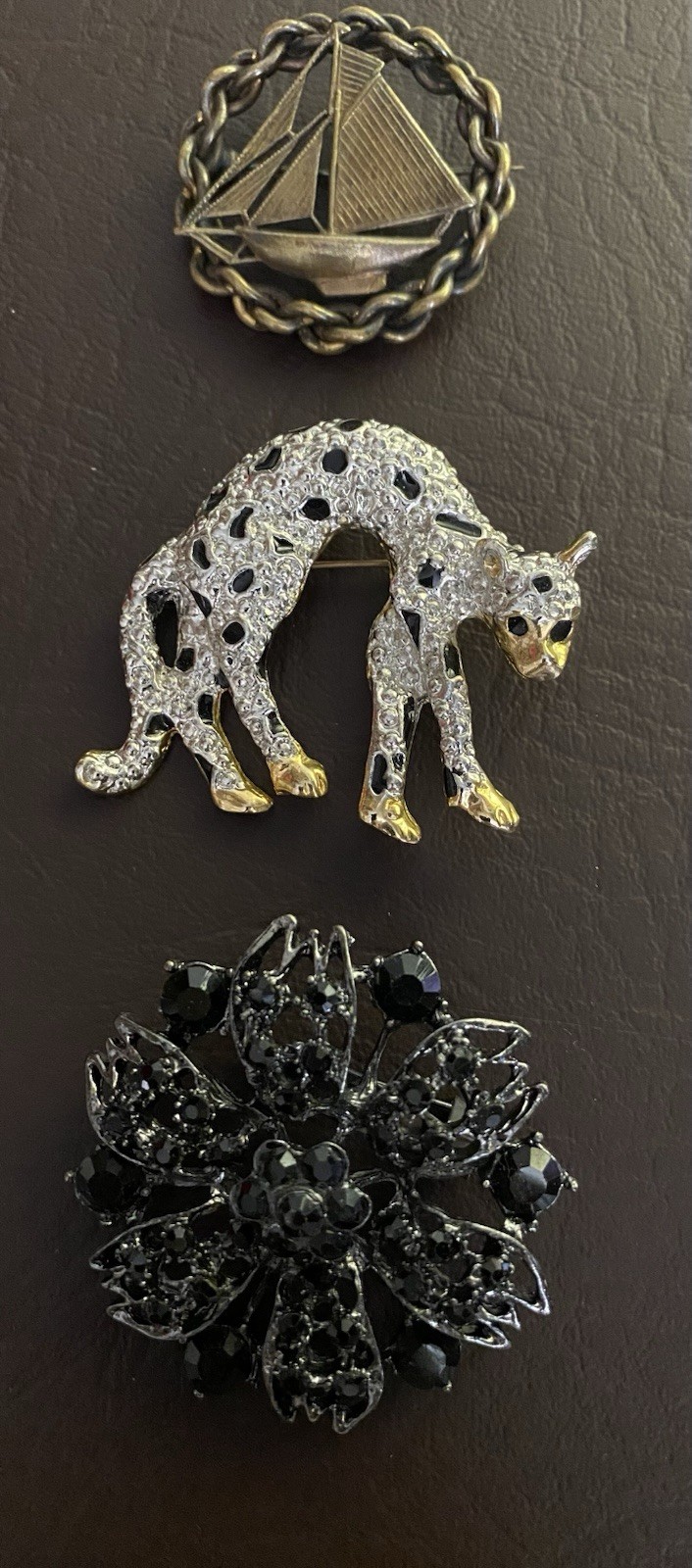 Vintage to Modern Rhinestone Mixed Metal Brooch Pin Lot – Set of 22 Brooches