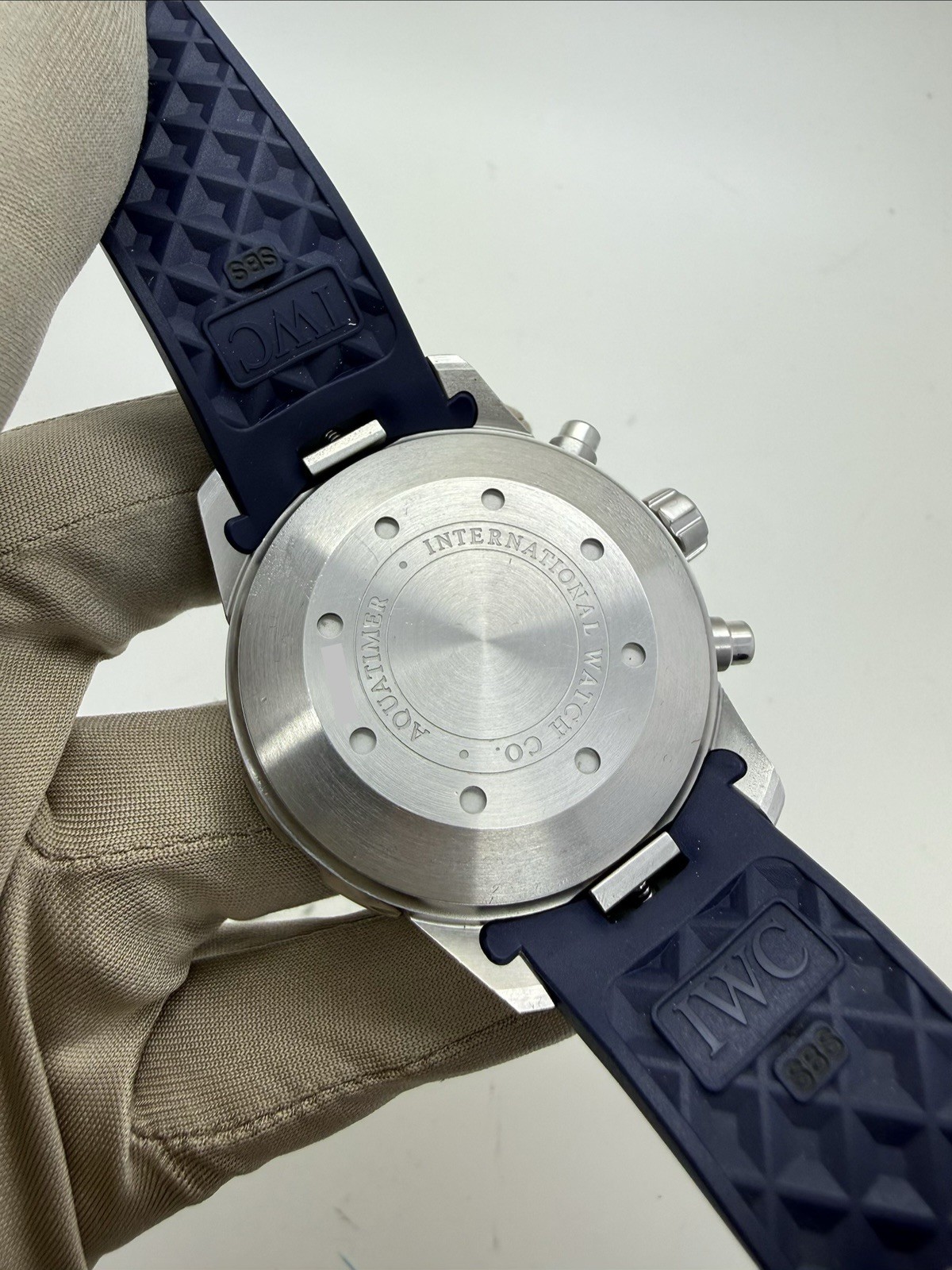 IWC Aquatimer Chronograph Blue Dial Steel 45mm Rubber Automatic Watch IW376711