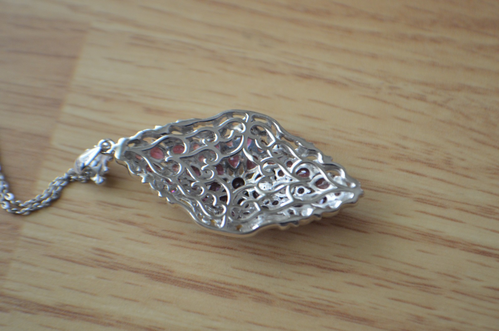 6.65ct Premium Ember Garnet Pendant with 20″ Chain Rhodium over Fine Silver