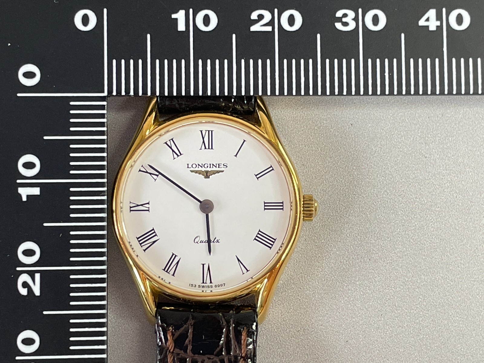 Longines 153 6997 [US Stock] Vintage 23mm Roman Dial Quartz Womens Watch *Exc+5
