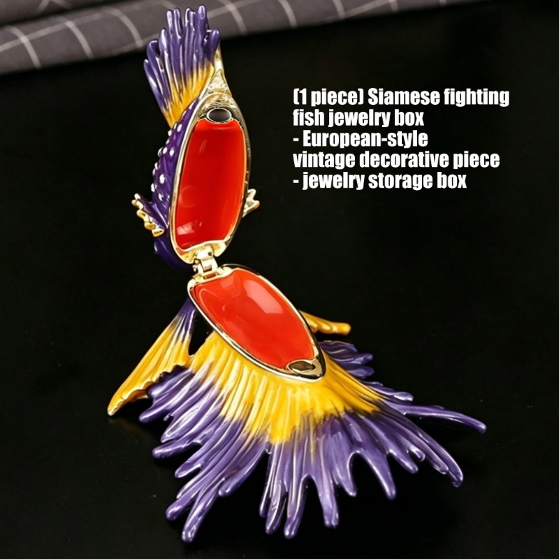 Zinc Alloy Decorative Jewelry Box Storage Container Handmade Decorative Ornament