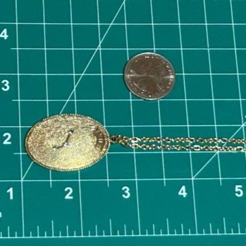 Aries Zodiac Constellation Pendant Necklace Gold Tone Blue Rhinestones